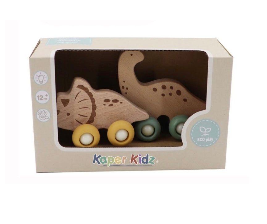 Kaper Kidz EcoWheels Movers 2 pack Triceratops & Diplodocus