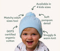 Load image into Gallery viewer, Snuggle Hunny Kids - Organic Baby Knit Beanie - Baby Blue
