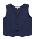 Load image into Gallery viewer, Designer Kidz - Finley Linen Vest - Navy
