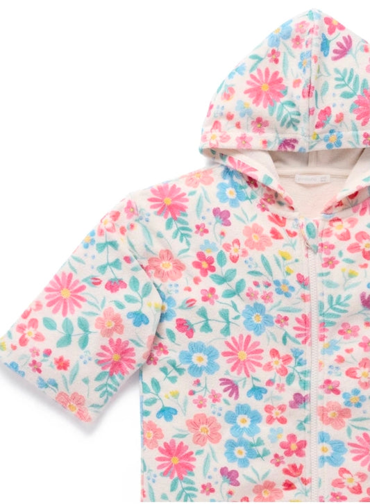 Purebaby - Towelling Robe - Summer Wildflower