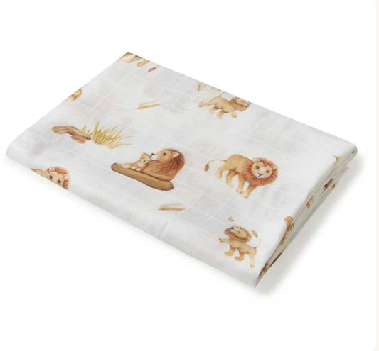 Snuggle Hunny - Organic Muslin Wrap - Lion