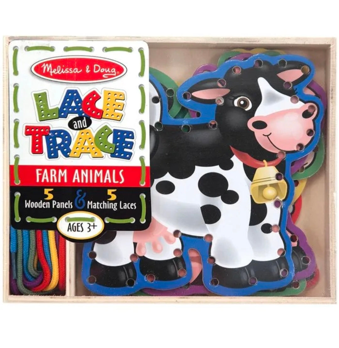Melissa & Doug - Lace and Trace Farm Animals