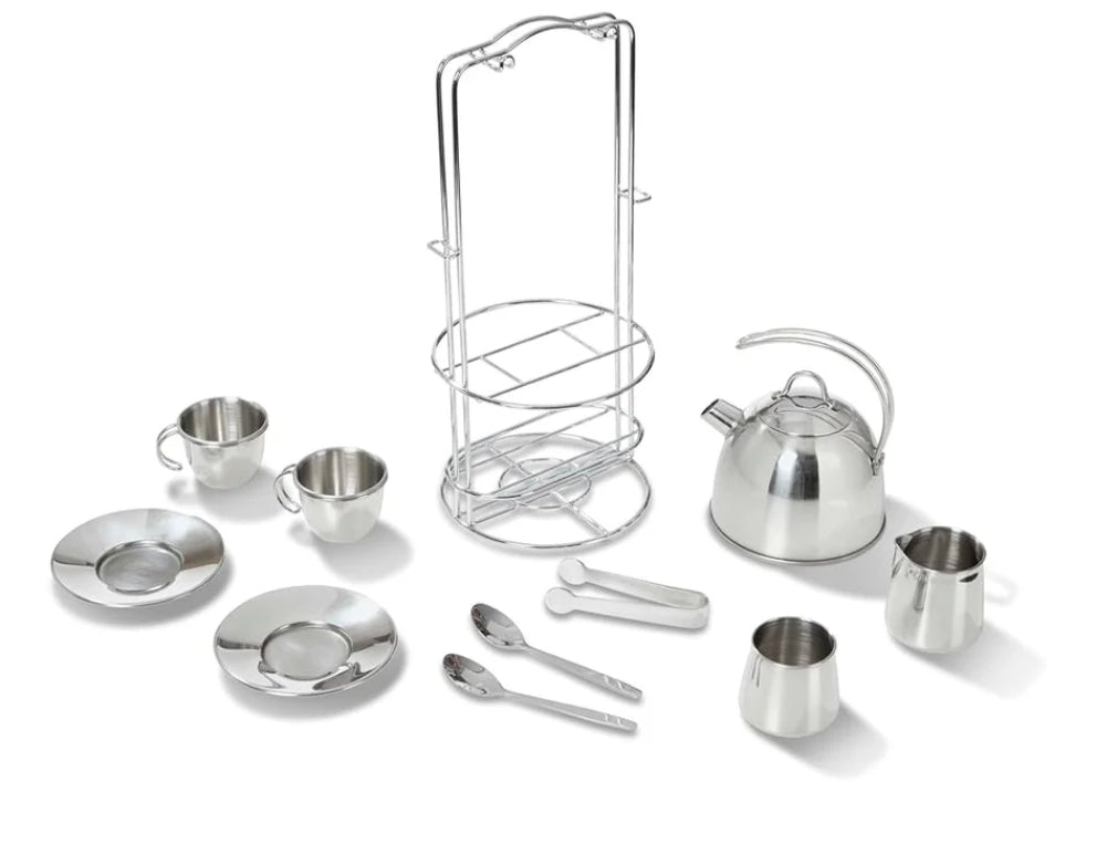 Melissa & Doug - Stainless Steel Tea Set - 2 sets