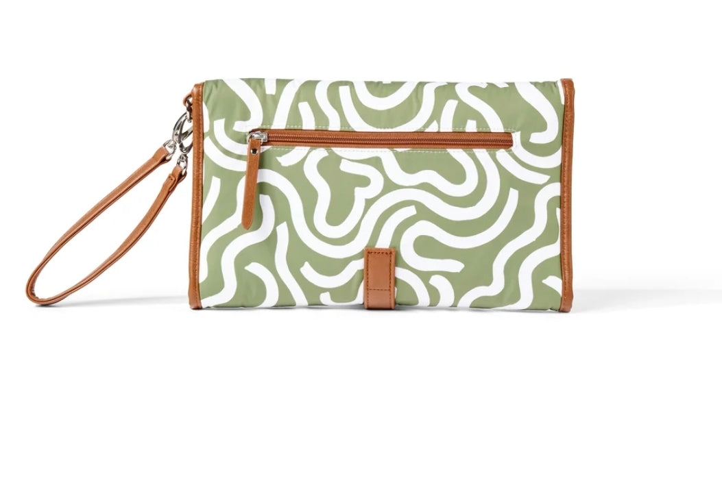 OiOi Change Mat - Green Squiggle