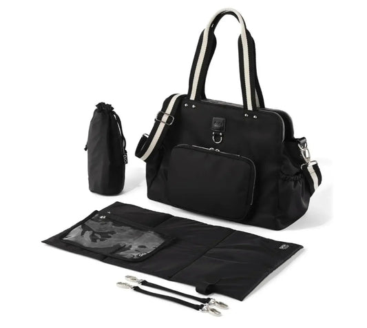Oioi - Triple Tote Nappy Bag - Black Nylon