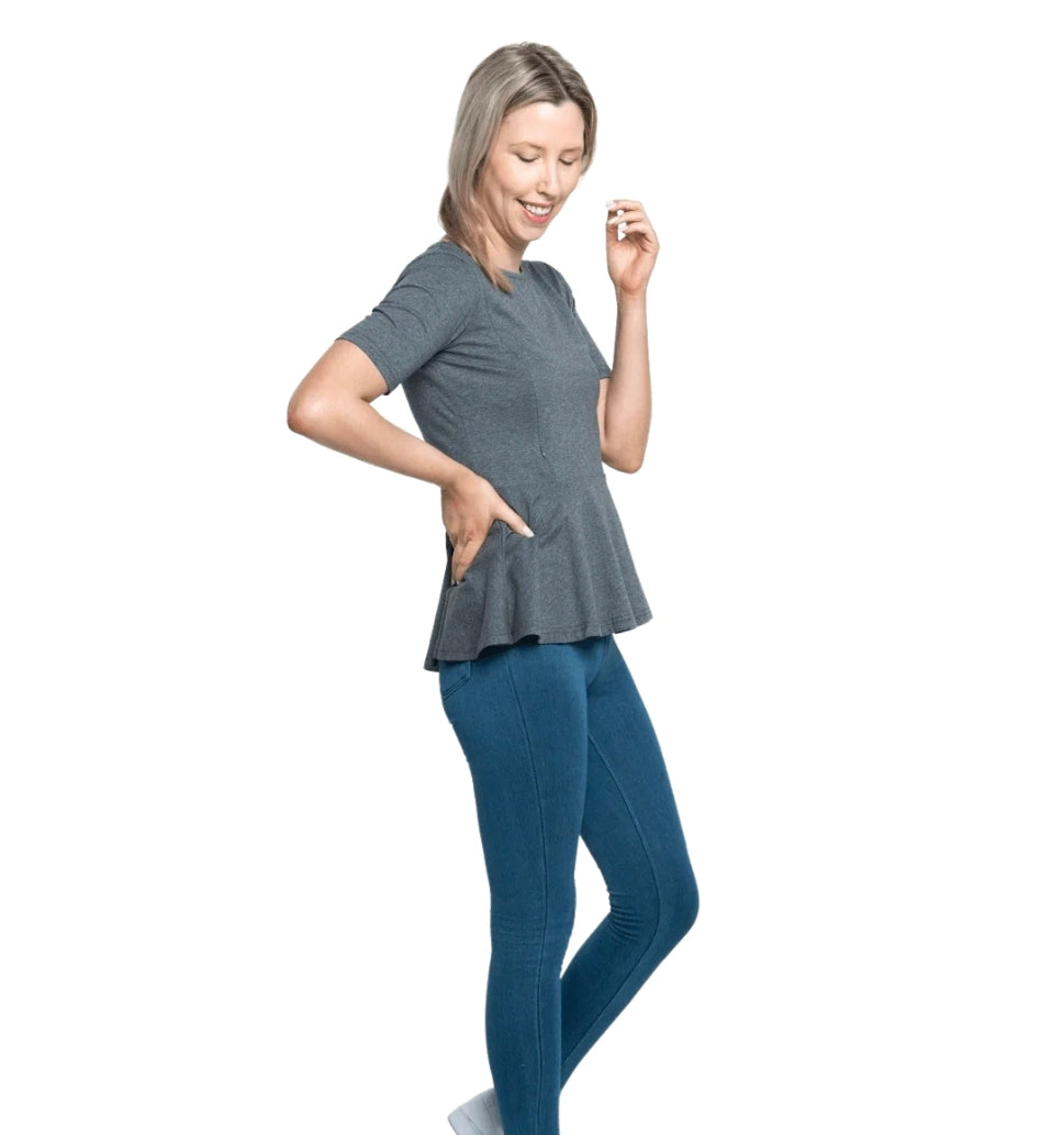 Mama Clothing - Isla Breastfeeding Top - Grey
