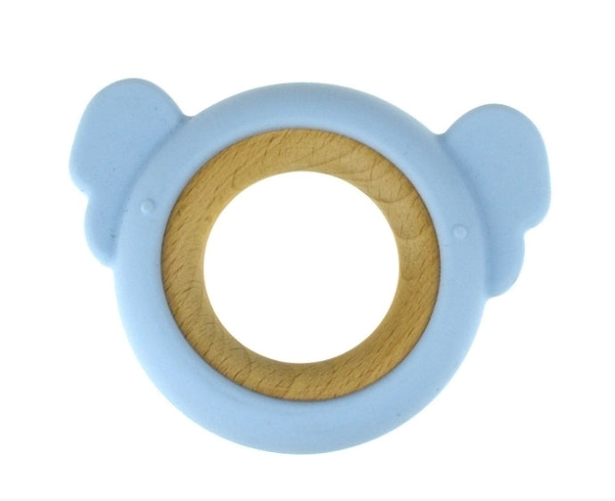 Koala Dream Silicone and Timber Koala Teether Blue