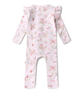 Load image into Gallery viewer, Snuggle Hunny - Organic Convertible Snugglesuit With Frill - Alice’s Tea Party
