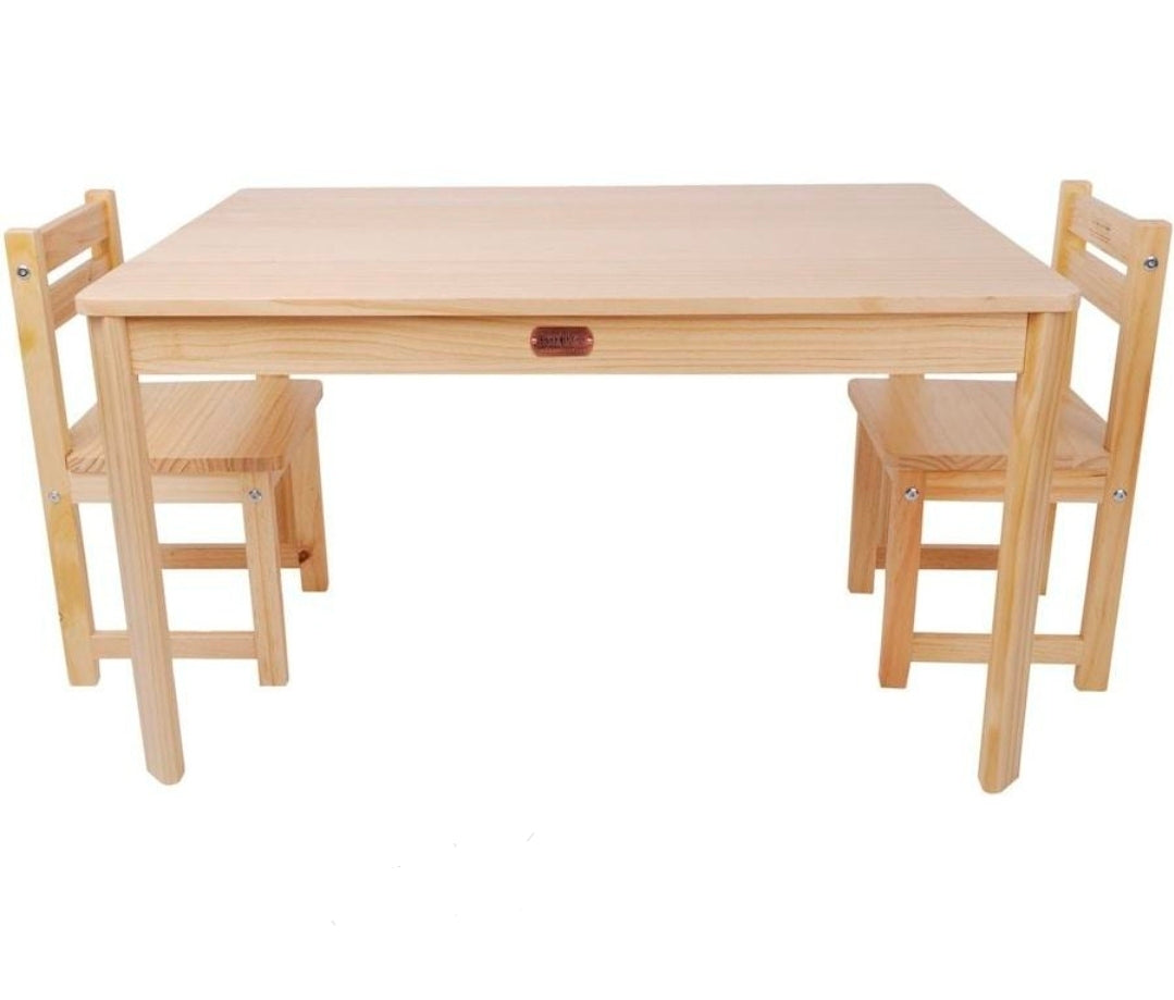 Little Boss - Table & Chair Set - Rectangular - Natural