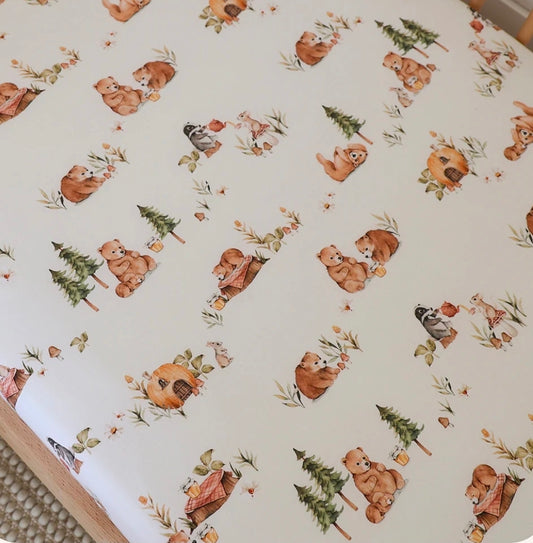 Snuggle Hunny Kids - Organic Fitted Cot Sheet - Bears