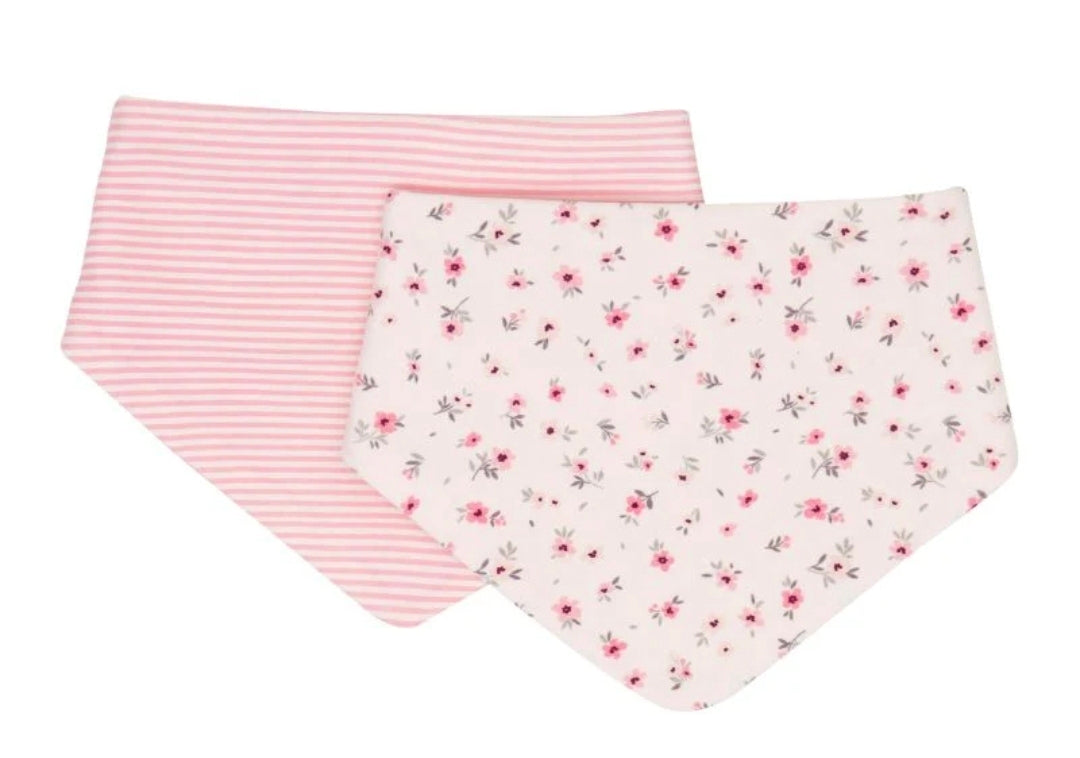 All4Ella - Bandana Bibs 2pk - Pink Petals