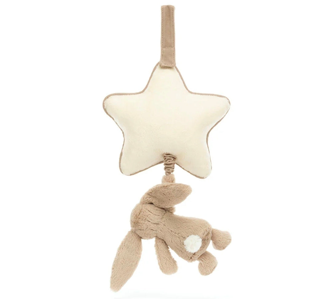 Baby Jellycat - Bashful Beige Bunny Musical Pull Toy