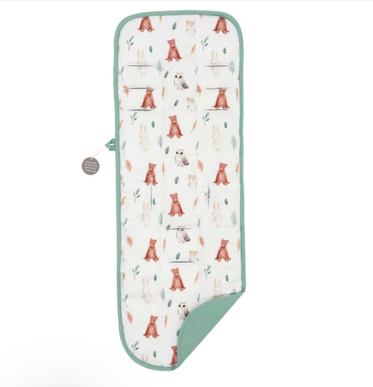 All4Ella - Reversible Universal Pram Liner - Forest Friends