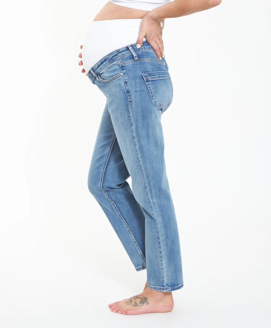 Ripe - Hunter Over Bump Crop Jeans - Vintage Wash