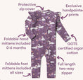 Load image into Gallery viewer, Snuggle Hunny - Convertible Romper With Frill - Midnight Swan
