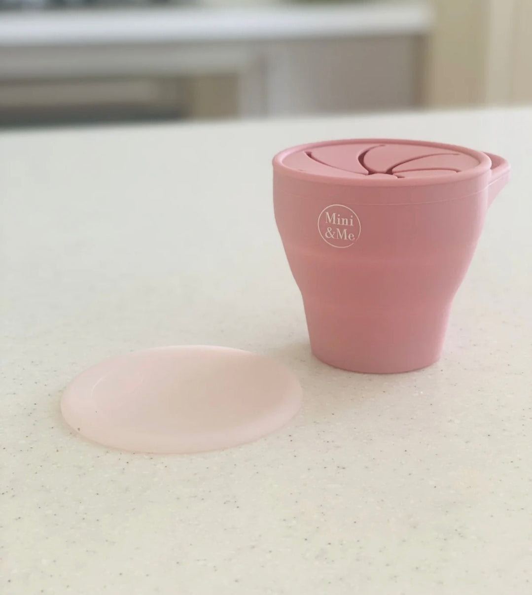 Mini & Me - Snack Cup Collapsible with Lid - Guava