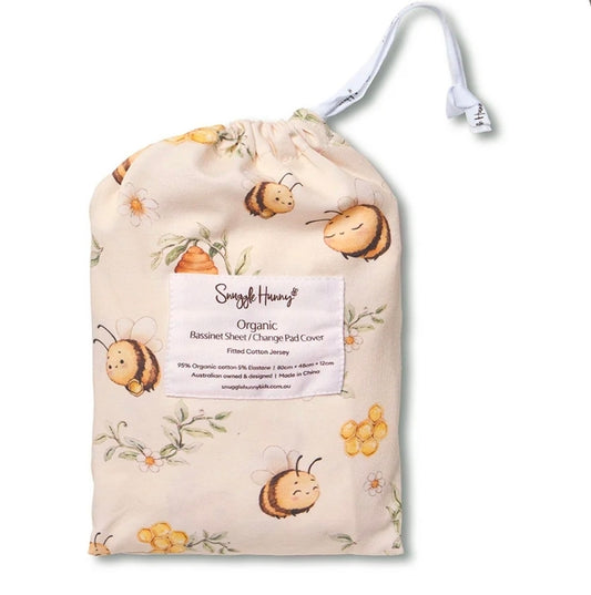 Snuggle Hunny - Bassinet Sheet/Change Table - Bumblebees
