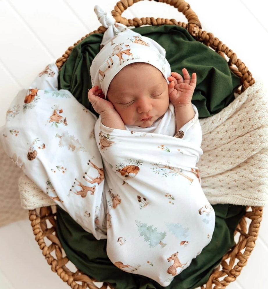 Snuggle Hunny Kids - Organic Jersey Wrap Set - Woodland Tales