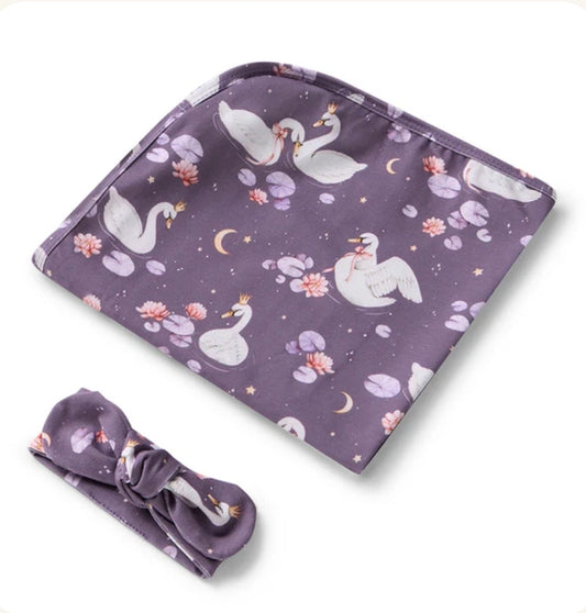 Snuggle Hunny Kids - Wrap Set - Midnight Swan
