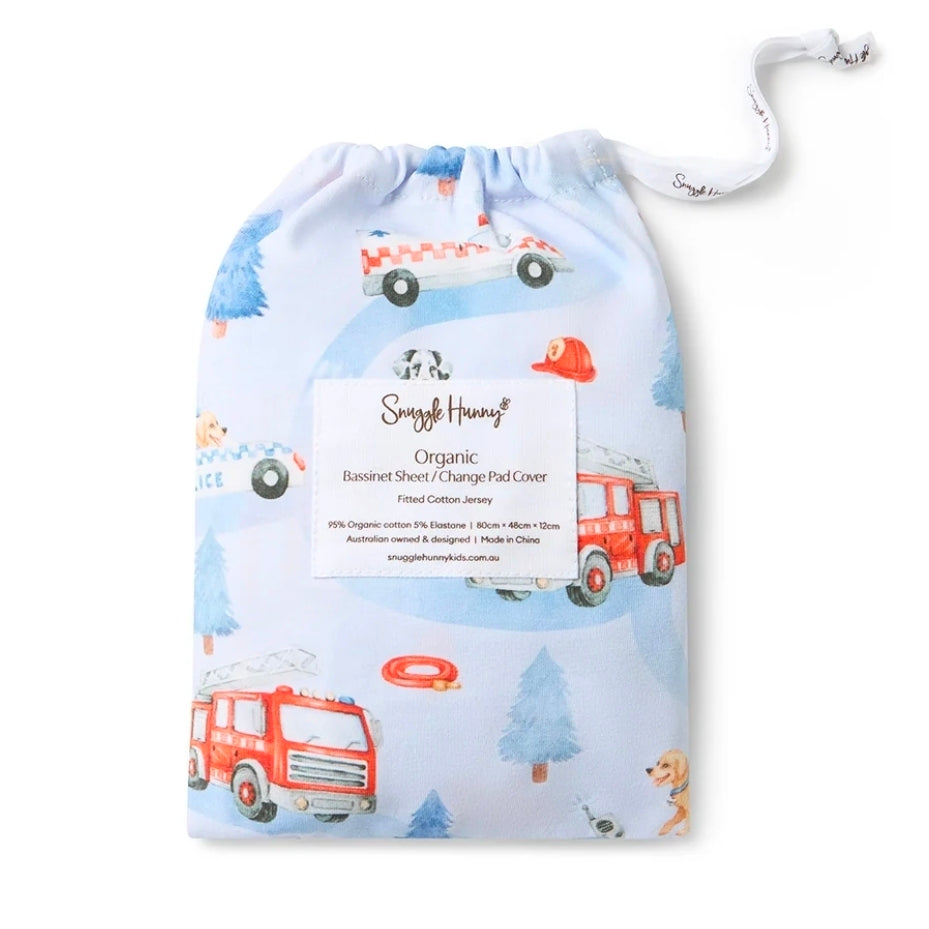 Snuggle Hunny - Organic Bassinet / Change Sheet - To The Rescue