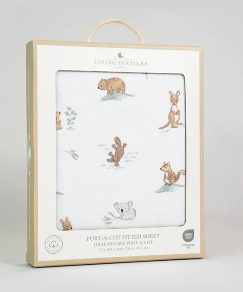 Port-A-Cot Fitted Sheet - Australiana