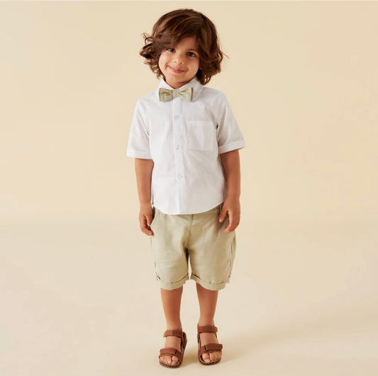 Designer Kidz - Jackson S/S  Formal Shirt - White
