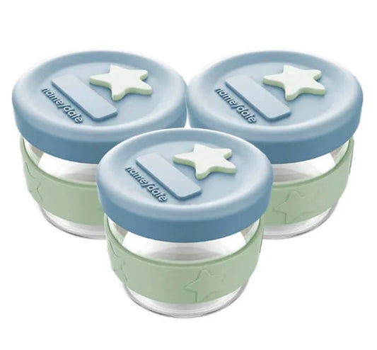 Cherub Baby Silicone & Glass Storage 120ml 3Pk