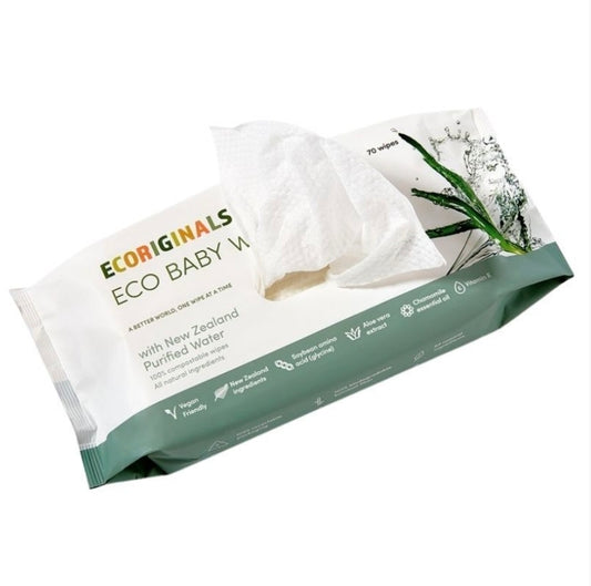 ECORGINALS - Plant Based Eco-Luxury Wipes 70 Pack New Zealand Purified Water