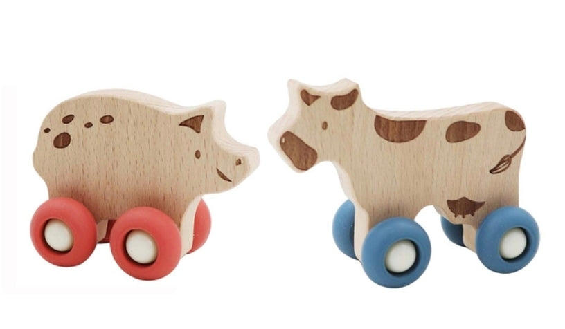 Kaper Kidz EcoWheels Movers 2 pack On the farm - Pig & Cow