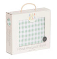 Load image into Gallery viewer, All4Ella - Fitted Jersey Cot Sheet - Gingham Sage
