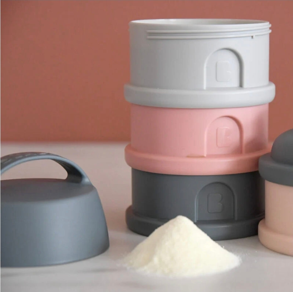 Beaba - Formula And Snack Container - Mineral Grey/Pink