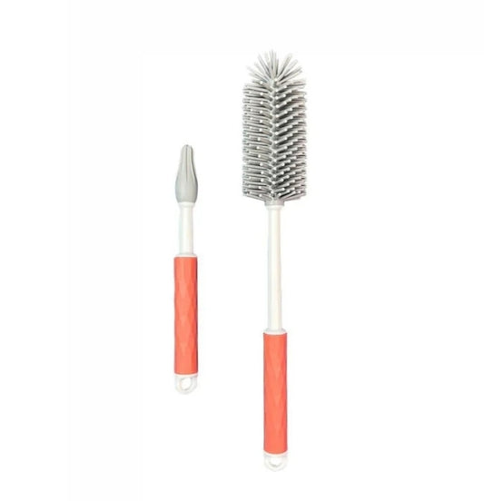 Cherub Baby - Silicone Pouch & Bottle Brush - Clay