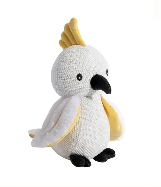 Living Textiles- Australian Knitted Toy - Colin The Cockatoo