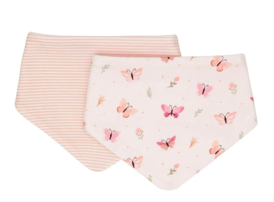 All4Ella - Bandana Bibs 2pk - Sweet Butterfly