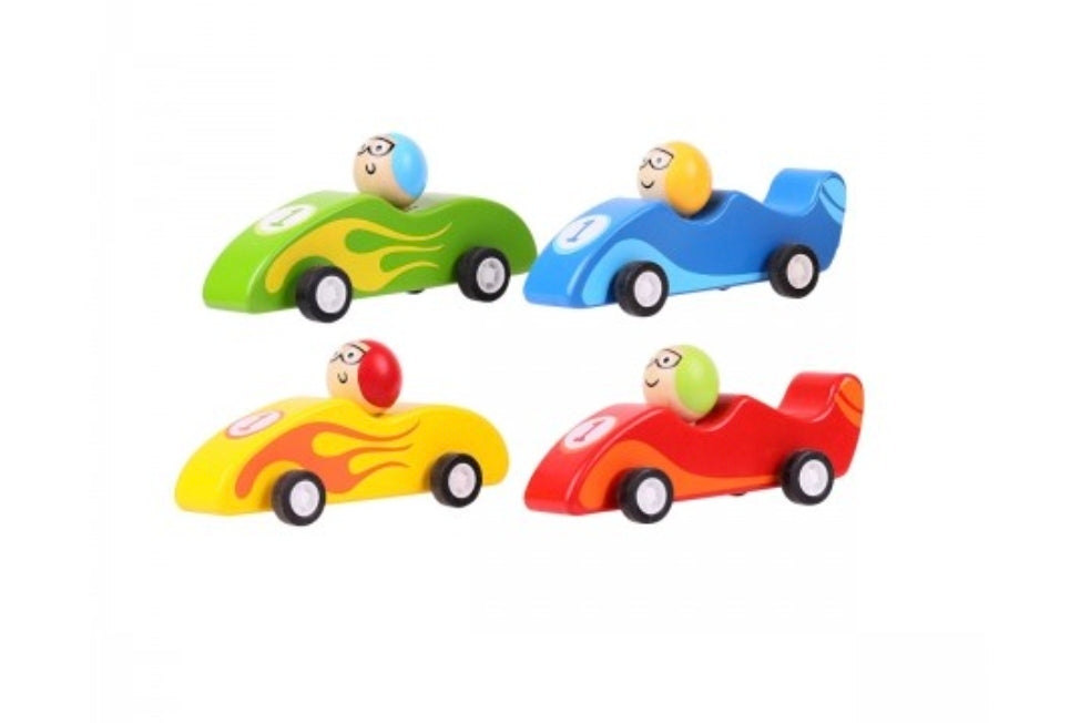 BigJigs Toys - Pull Back Hot Rods