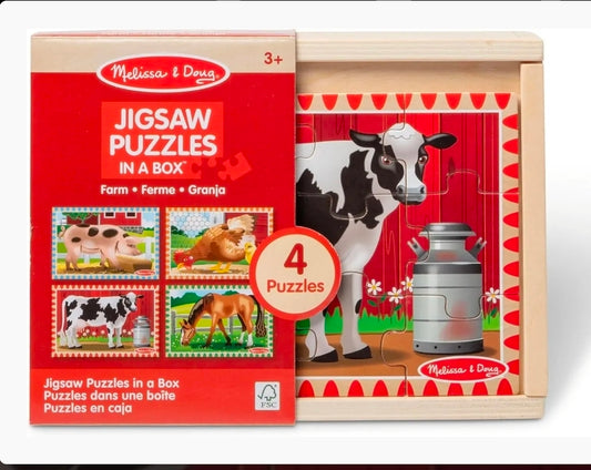 Melissa & Doug - Puzzle In A Box - Farm