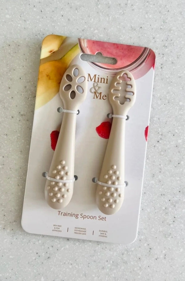 Mini & Me - Training Spoon - Almond