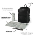 Load image into Gallery viewer, OiOi Faux Leather Multitasker Backpack - Black Dimple
