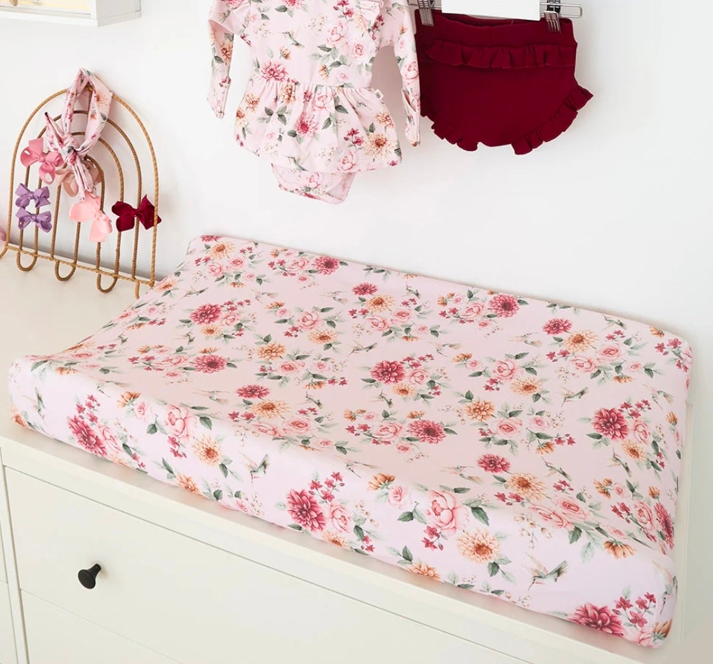 Snuggle Hunny Kids - Organic Bassinet Sheet/Change Pad Cover - Birds & Bloom