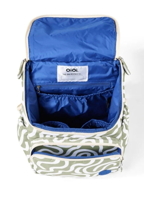 OiOi - Kids Backpack - Green Squiggle