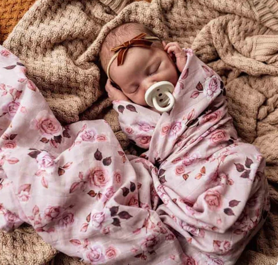 Snuggle Hunny - Organic Muslin Wrap - Blossom