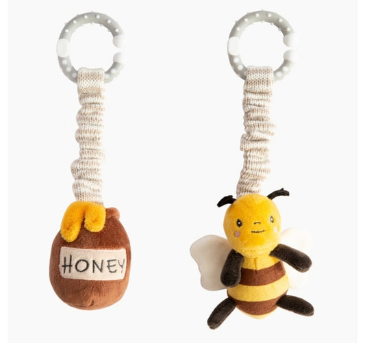 Living Textiles - 2Pk Stroller Toys - bee