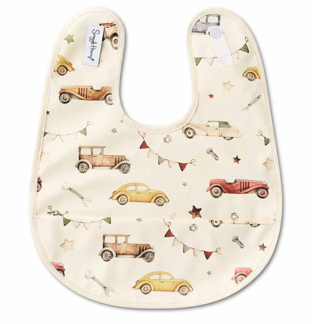 Snuggle Hunny Bib - Vintage Cars