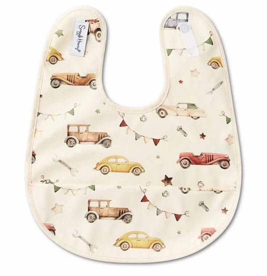 Snuggle Hunny Bib - Vintage Cars