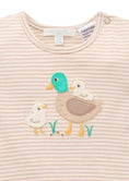 Load image into Gallery viewer, Purebaby - Short Growsuit - Oatmeal Stripe
