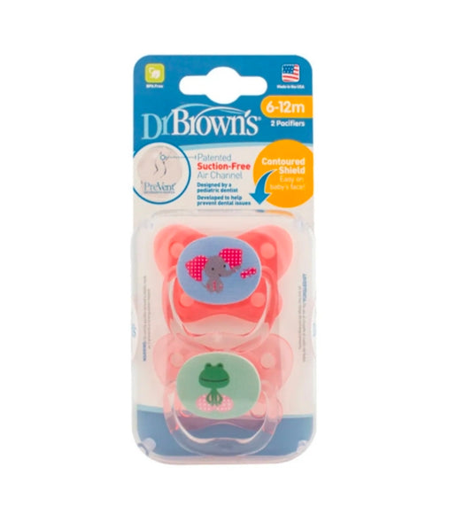 Dr Browns - PreVent Butterfly Soother - 6-18 month - Pink