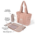 Load image into Gallery viewer, Oioi - Everyday Tote Bag - Corduroy Rose Pink/Gingham
