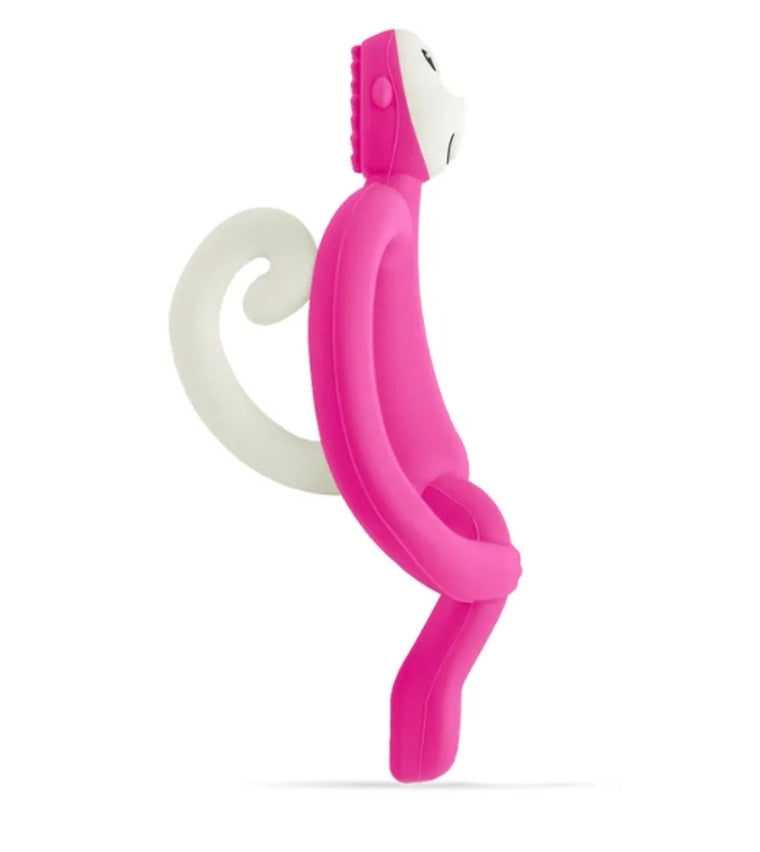 Matchstick Monkey Teething Toy and Gel Applicator - Pink