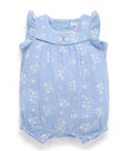 Load image into Gallery viewer, Purebaby - Butterfly Romper - Sky Floral Print
