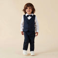 Load image into Gallery viewer, Designer Kidz - Finley Linen Vest - Navy
